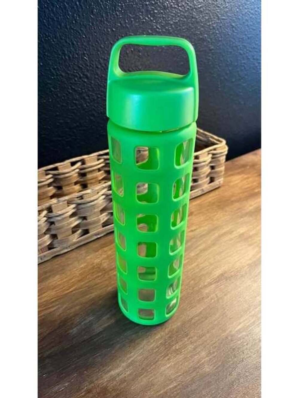 Lifefactory Green Glass Water Bottle